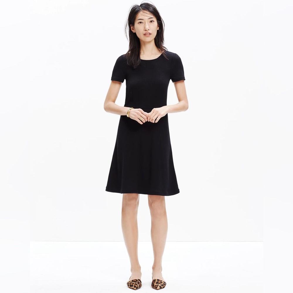 Madewell Women's Black Gallerist Dress size M Short Sleeve style E0941 CGK